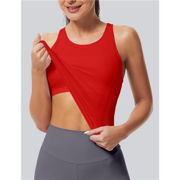 Workout Tank Tops for Women Racerback Basic Running Tanks Seamless - Picture 2 of 7